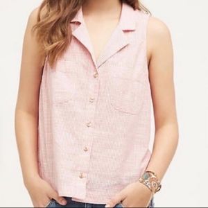 Anthropologie HD in Paris Striped Tybee Sleeveless Top Size 0